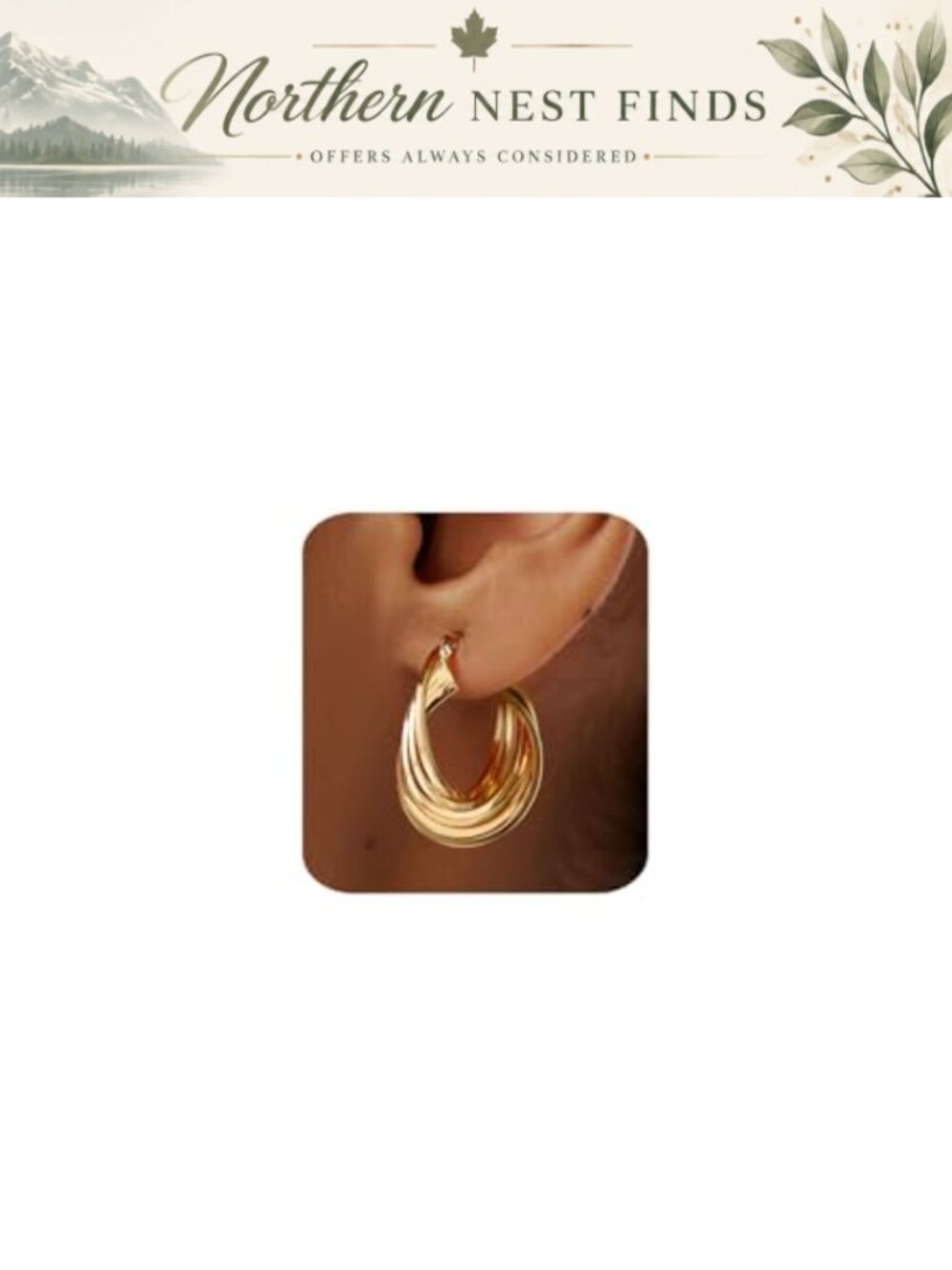 925 Sterling Silver Post Hoop Earrings Hypoallergenic for Women